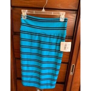 NEW! LuLaRoe Cassie pencil skirt XS - blue/black